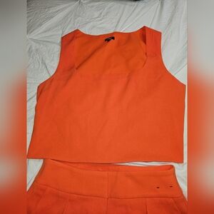 Express Bold Orange Top Tank Cropped